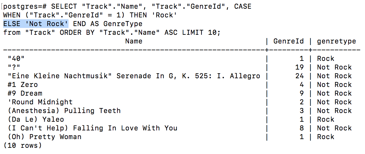 Adding an ELSE to the CASE WHEN clause