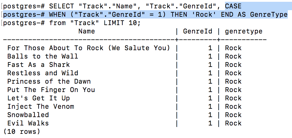 Using CASE WHEN to fill in certain Genres